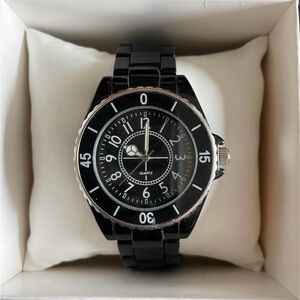 Black Ceramic Quartz Watch (needs battery)